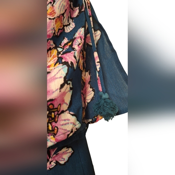 Signature I Studio Sz L Blouse Office Casual Business Floral - Picture 3 of 5